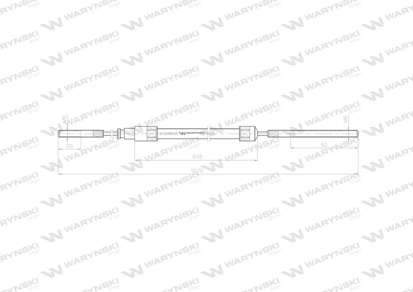 Linka - Hamulec L-1070mm 69112738 ZETOR Waryński W-L02880105 - zdjęcie 2