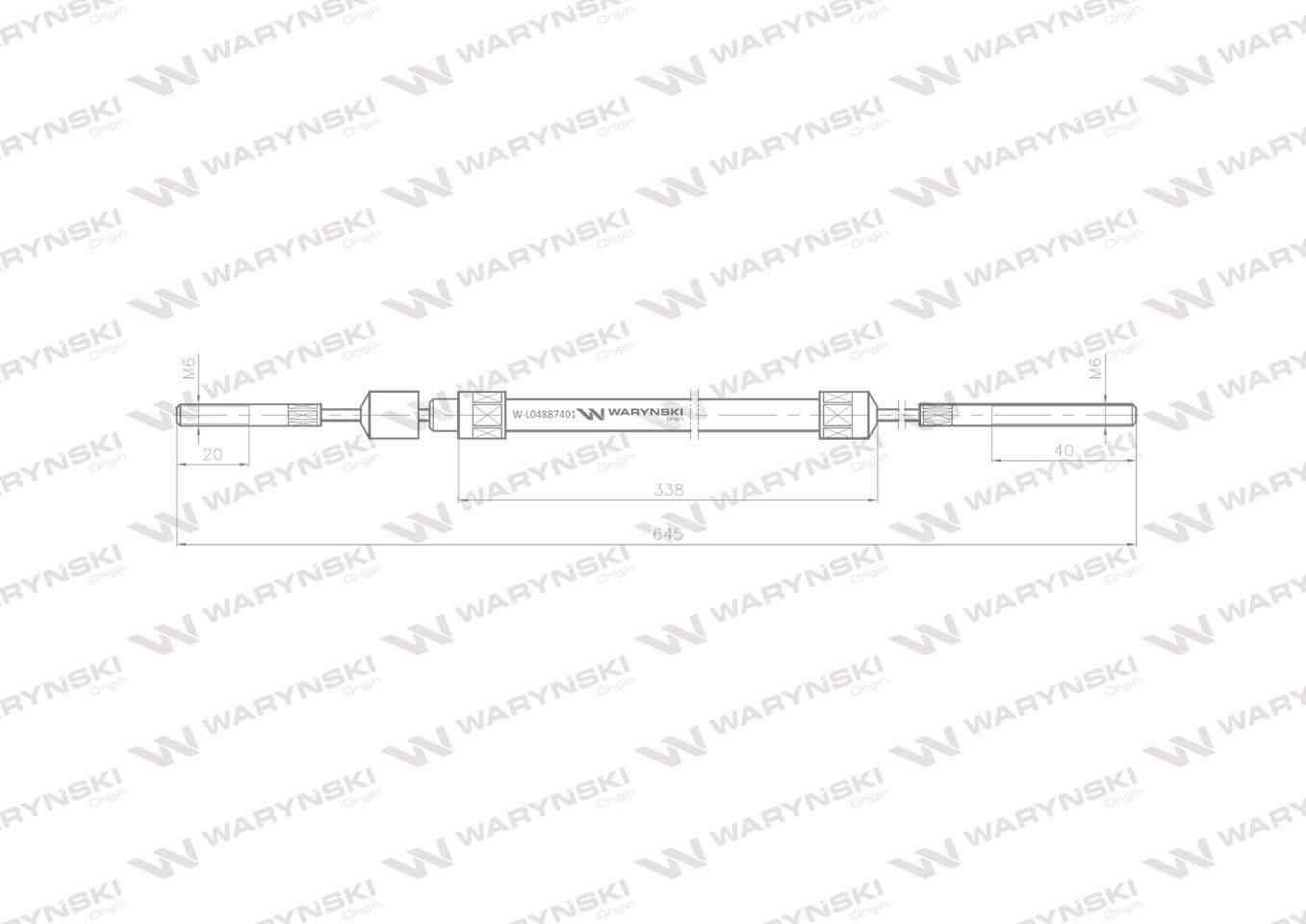 Linka - Cięgno L-645mm 57112730 ZETOR Waryński W-L04887401 - zdjęcie 2