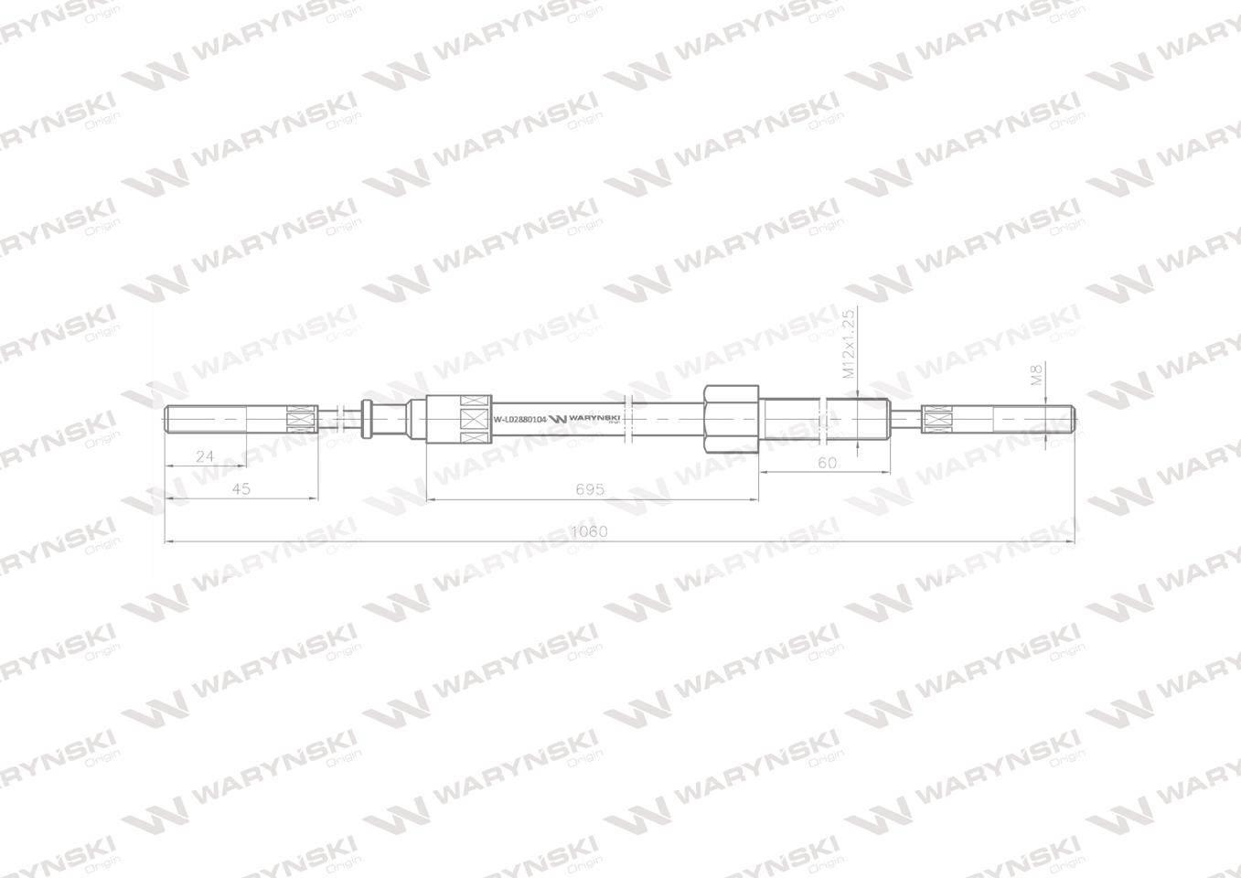 Linka - Hamulec L-1060mm 70112905 ZETOR Waryński W-L02880104 - zdjęcie 2