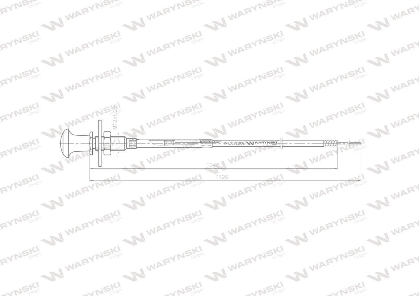 Linka - Rozdzielacz napędu L-1120mm 6490209 ZETOR Waryński W-L05881002 - zdjęcie 2