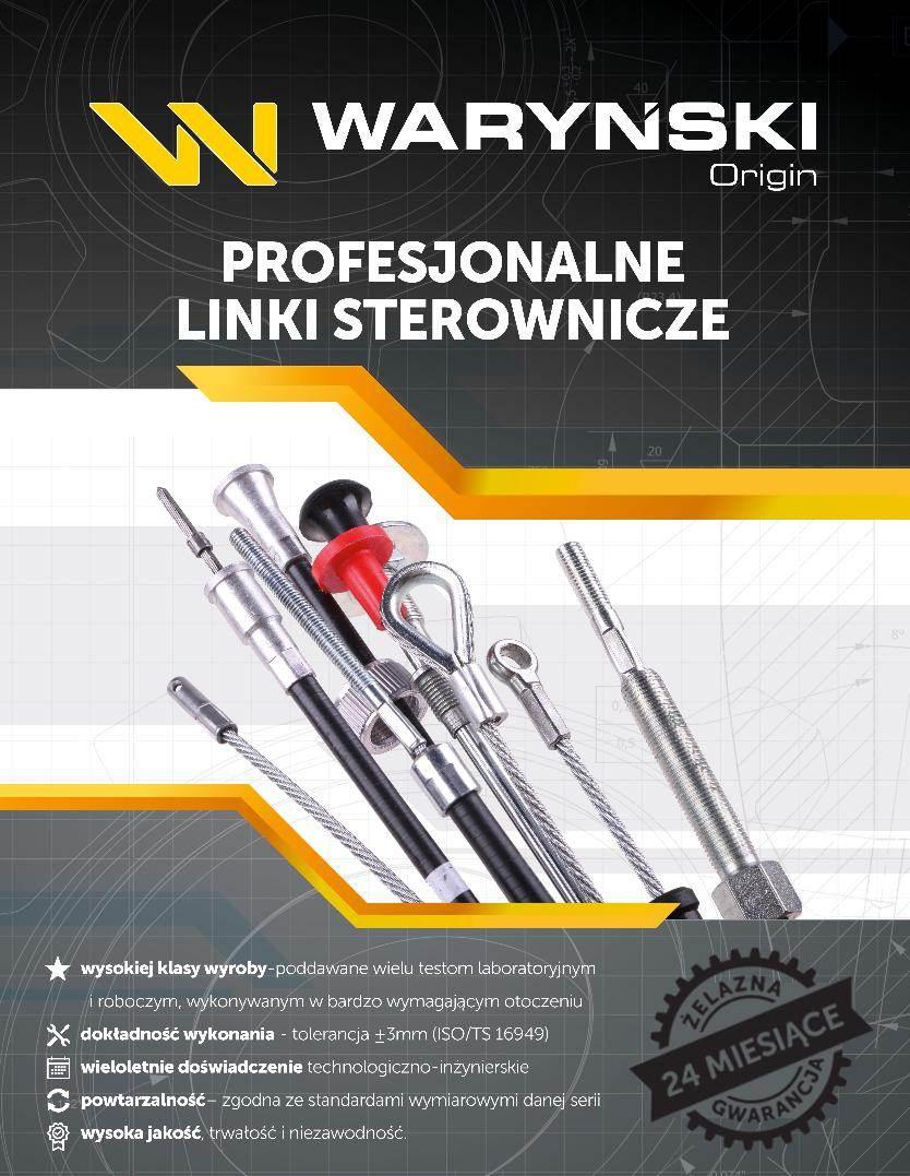 Linka - Rozdzielacz napędu L-1120mm 6490209 ZETOR Waryński W-L05881002 - zdjęcie 3