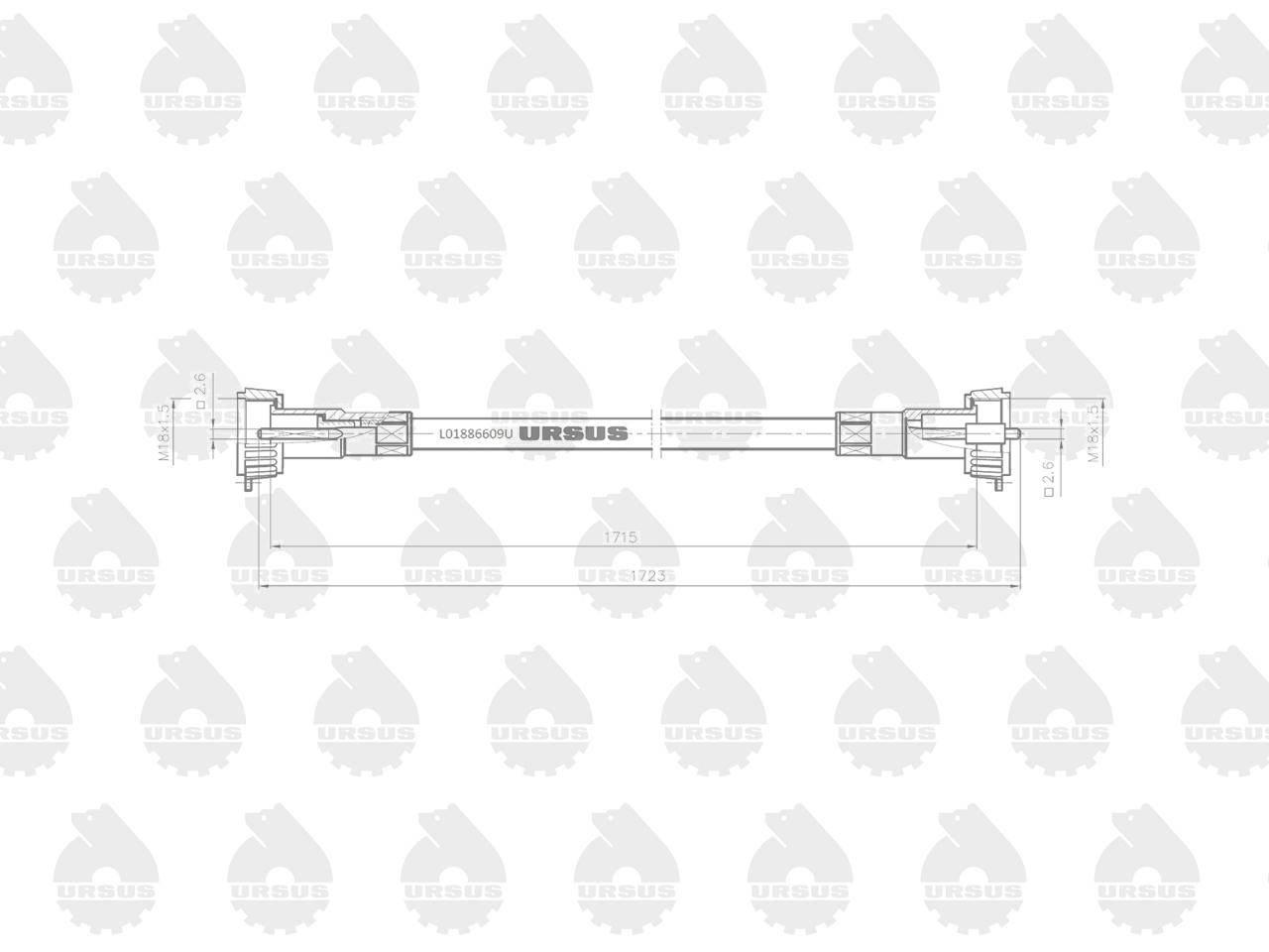 Linka - Licznika MTG (motogodzin) L-1723mm C-385 4 CYL. 15020. 886609 ORYGI - zdjęcie 2
