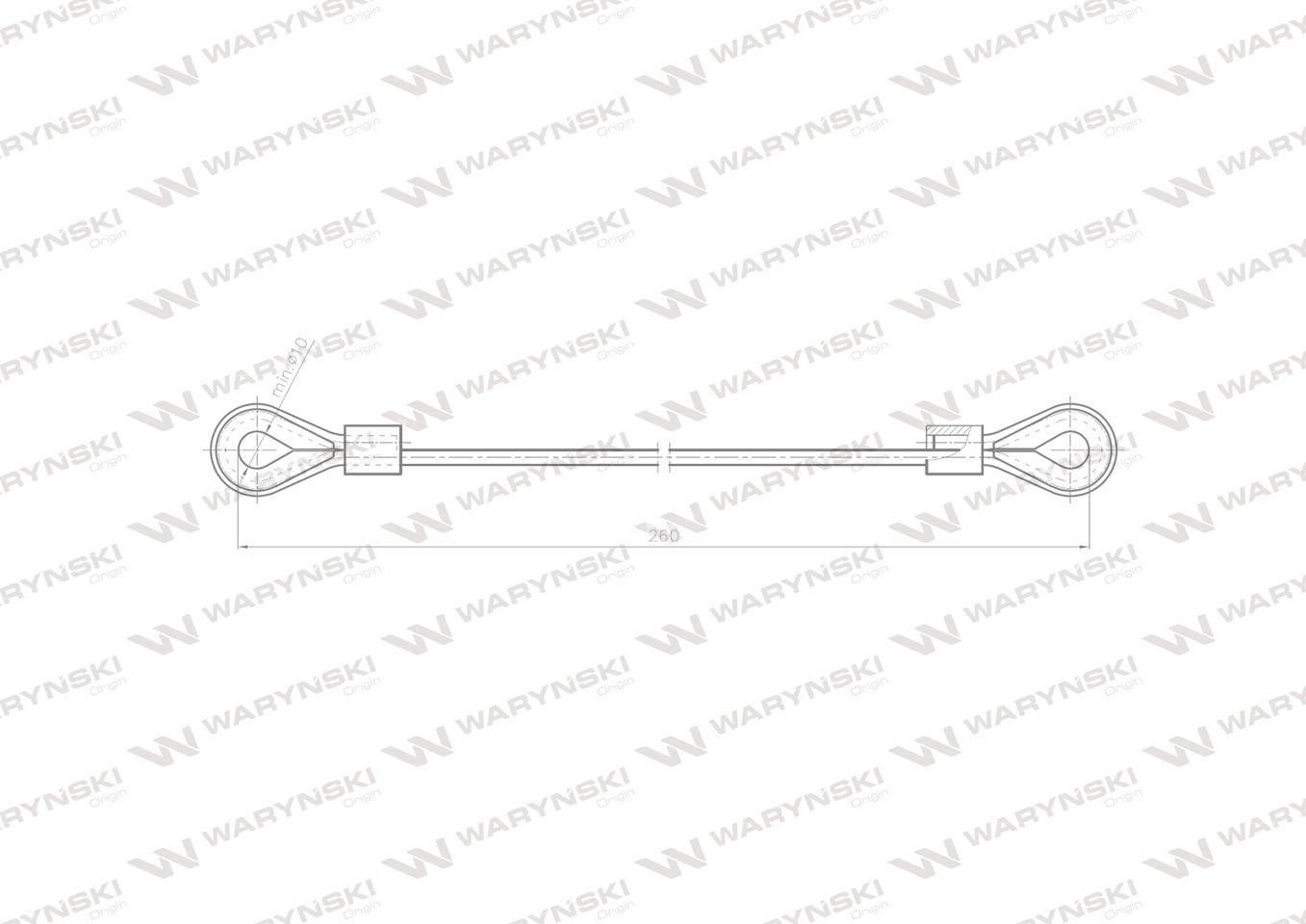 Linka - Zaciąg L-260mm 80231009 ZETOR Waryński W-L02880103 - zdjęcie 2
