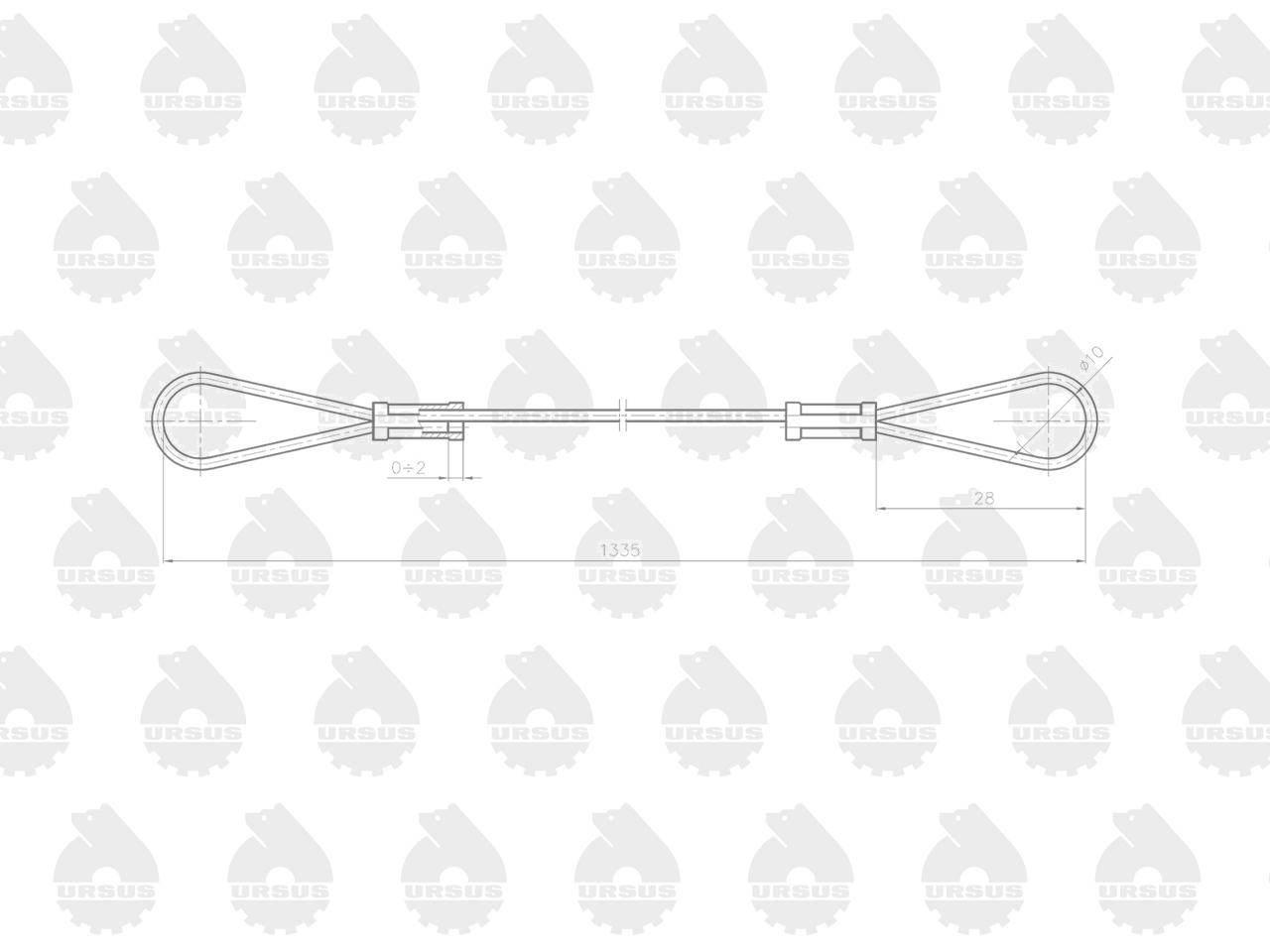 Linka - Maska L-1335mm 4236105 C-330 ORYGINAŁ URSUS L08884001U - zdjęcie 2