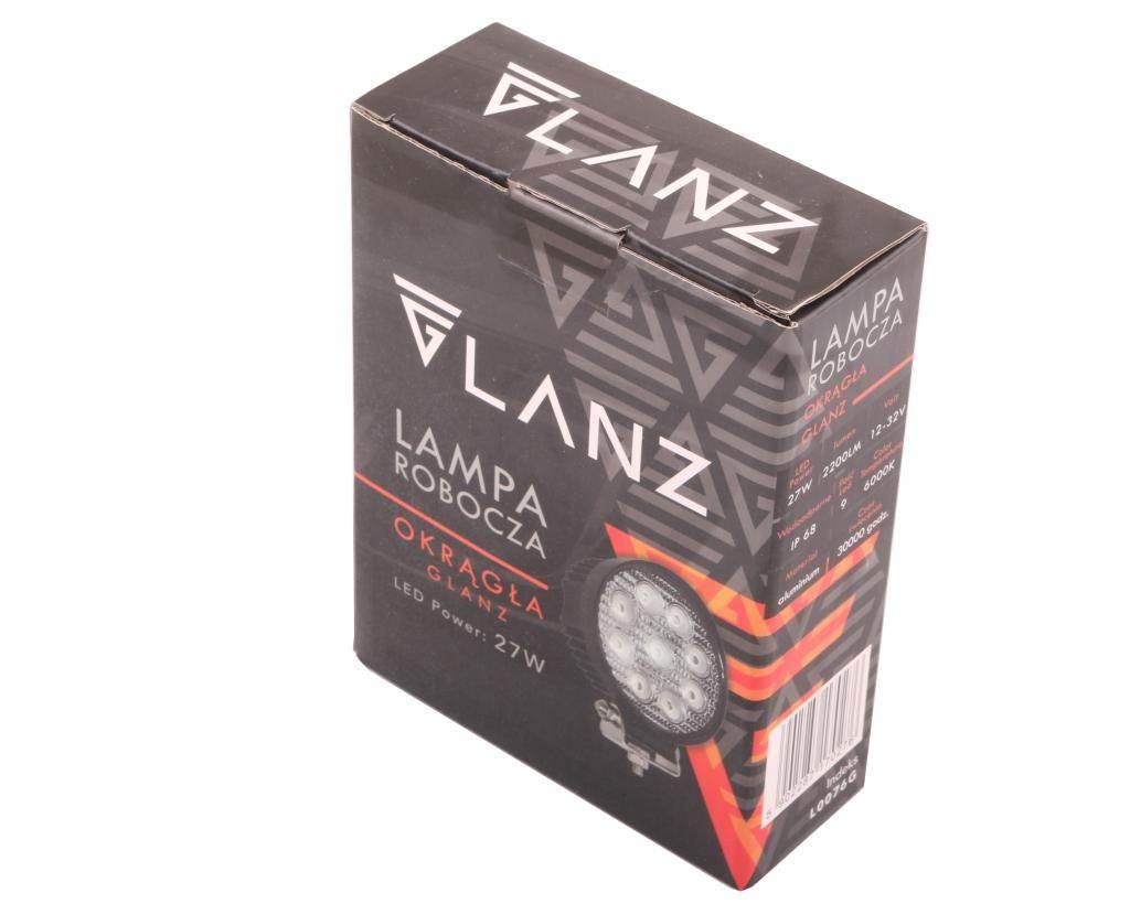 Lampa robocza okrągła 27W 9 LED GLANZ L0076G