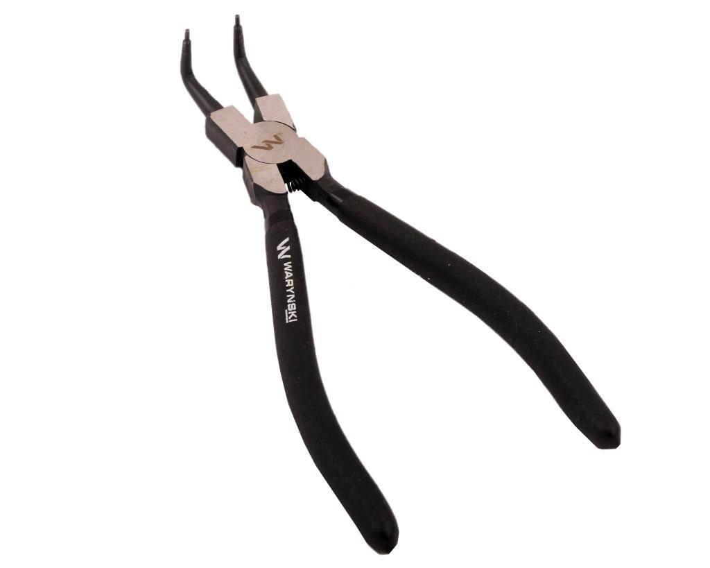 Szczypce do pierścieni osadczych 240 mm wewnętrzne wygięte Waryński WMP116