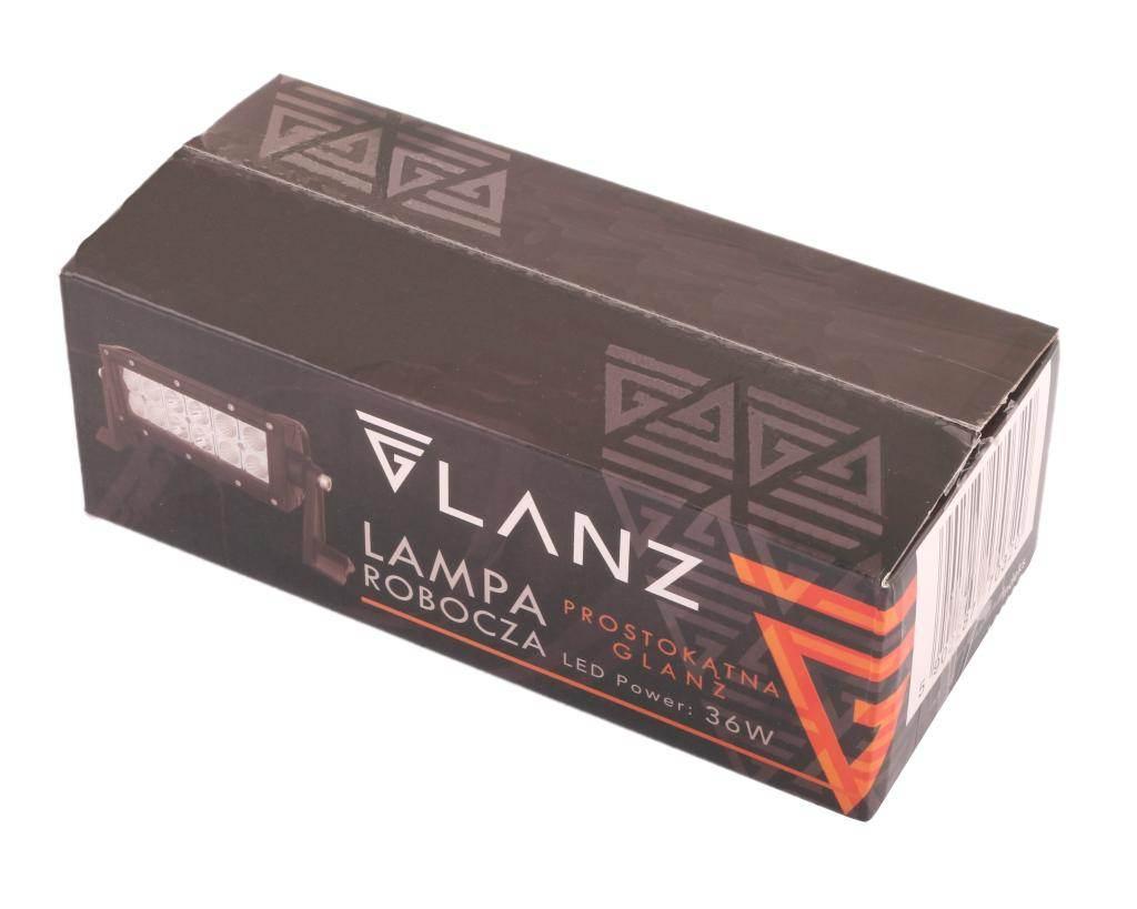 Lampa robocza prostokątna 36W 12 LED GLANZ L0118G
