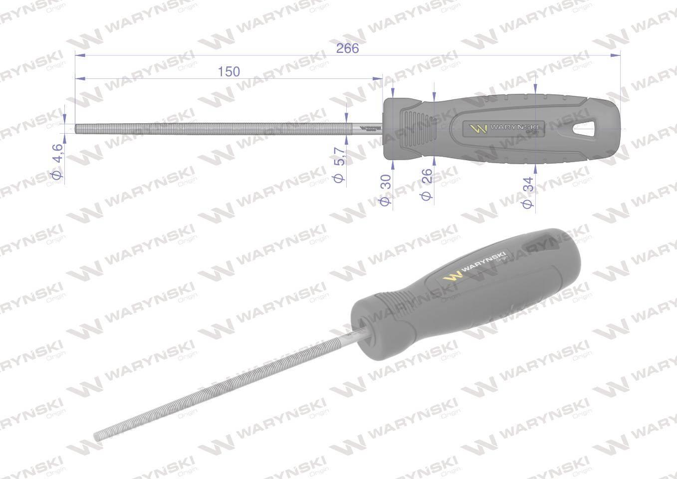 Pilnik okrągły 150 mm Waryński WMF013 - zdjęcie 2