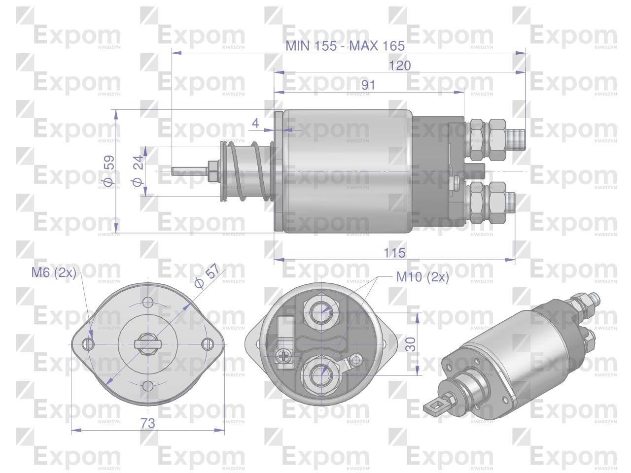 Wyłącznik ( włącznik) rozrusznika (stary typ) WE7a 9410010. 50458251. EX-94 - zdjęcie 3