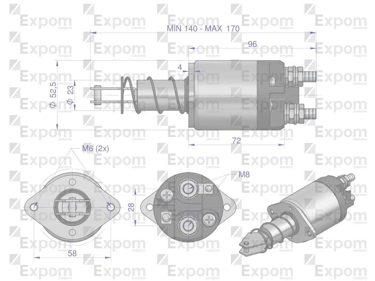 Wyłącznik ( włącznik) rozrusznika R5 C-328 EXPOM KWIDZYN eu 9950010EX - zdjęcie 3