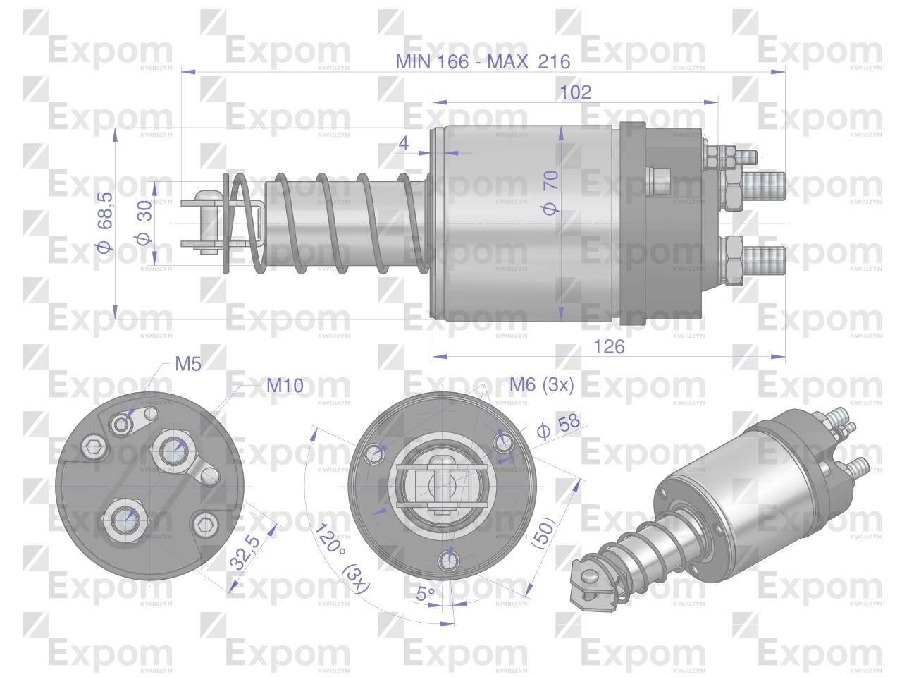 Wyłącznik ( włącznik) rozrusznika 12V. MTZ-80. MTZ-82 ST21237088 EXPOM KWID - zdjęcie 2