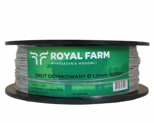 Drut (szpula) do pastucha 1000m ocynkowany fi 1.2 mm ROYAL FARM RM-10501001