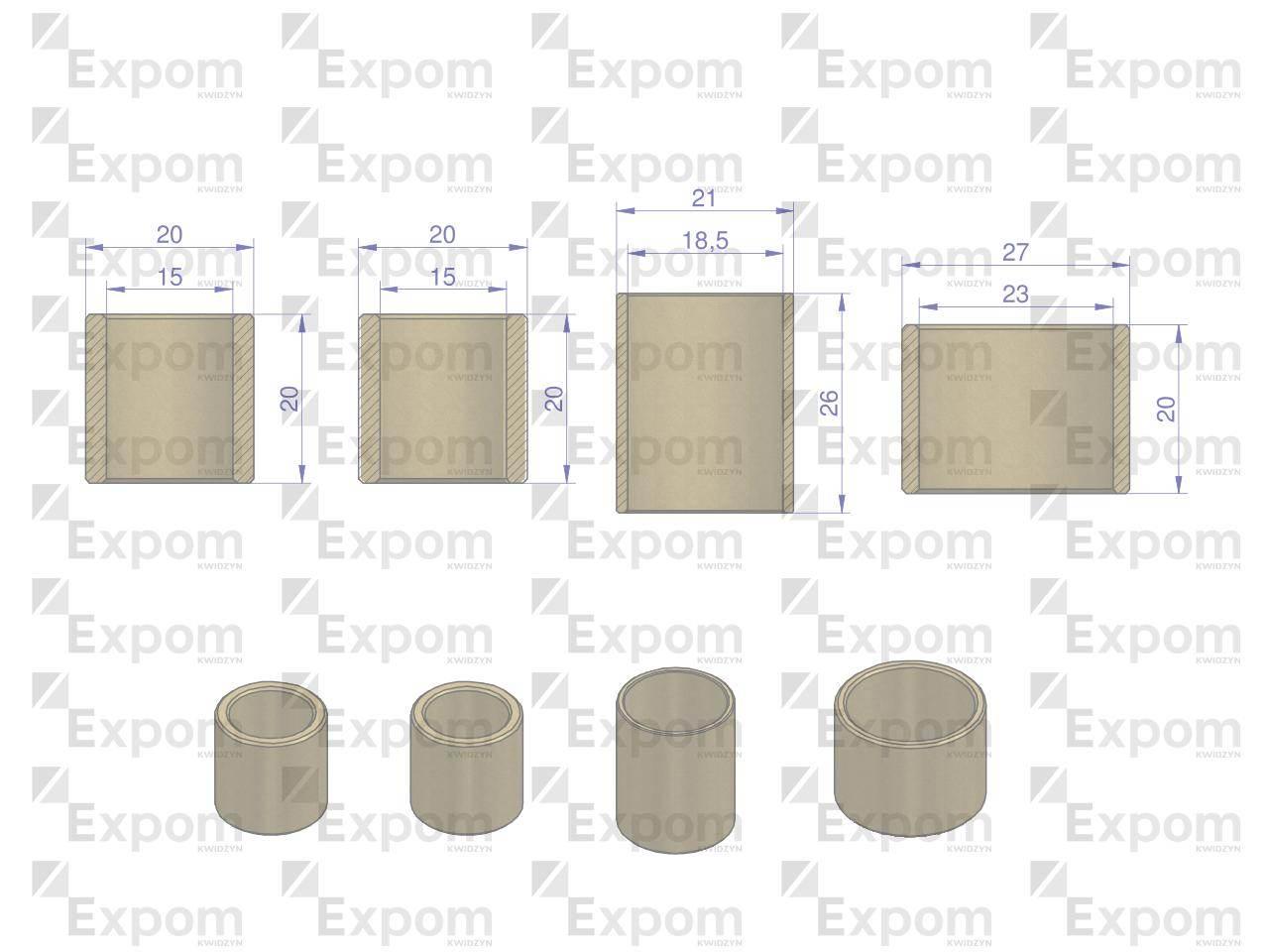 Komplet tulejek rozrusznika R-7 50458155 4-szt EXPOM KWIDZYN eu 8410000EX - zdjęcie 2