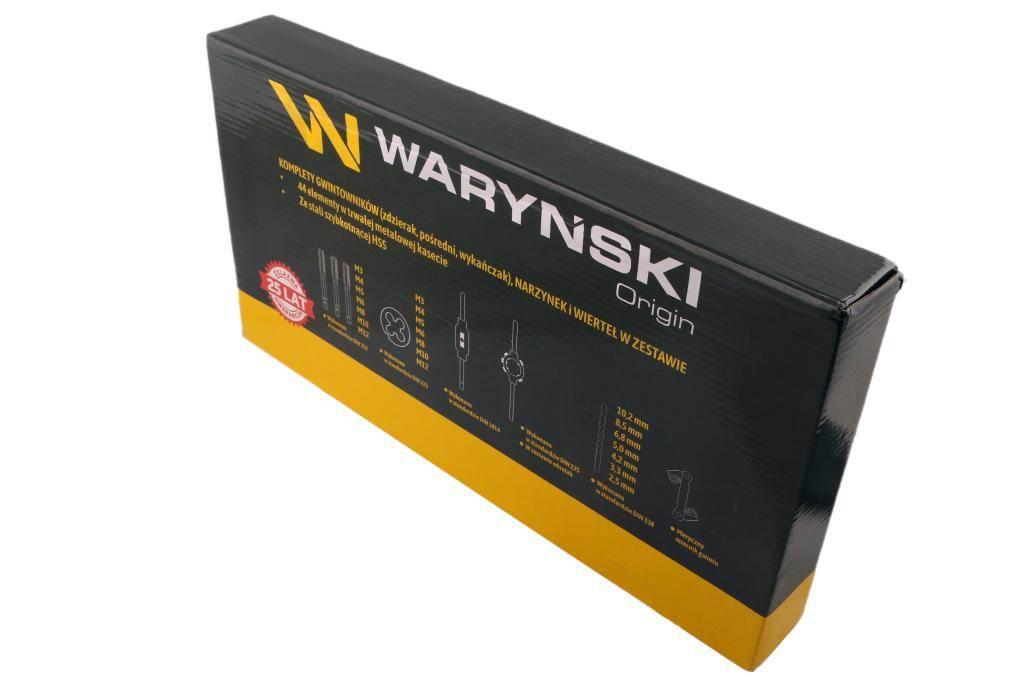 Zestaw narzynek i gwintowników ze stali HSS M3-M12 z uchwytami 44 el Waryńs - zdjęcie 3