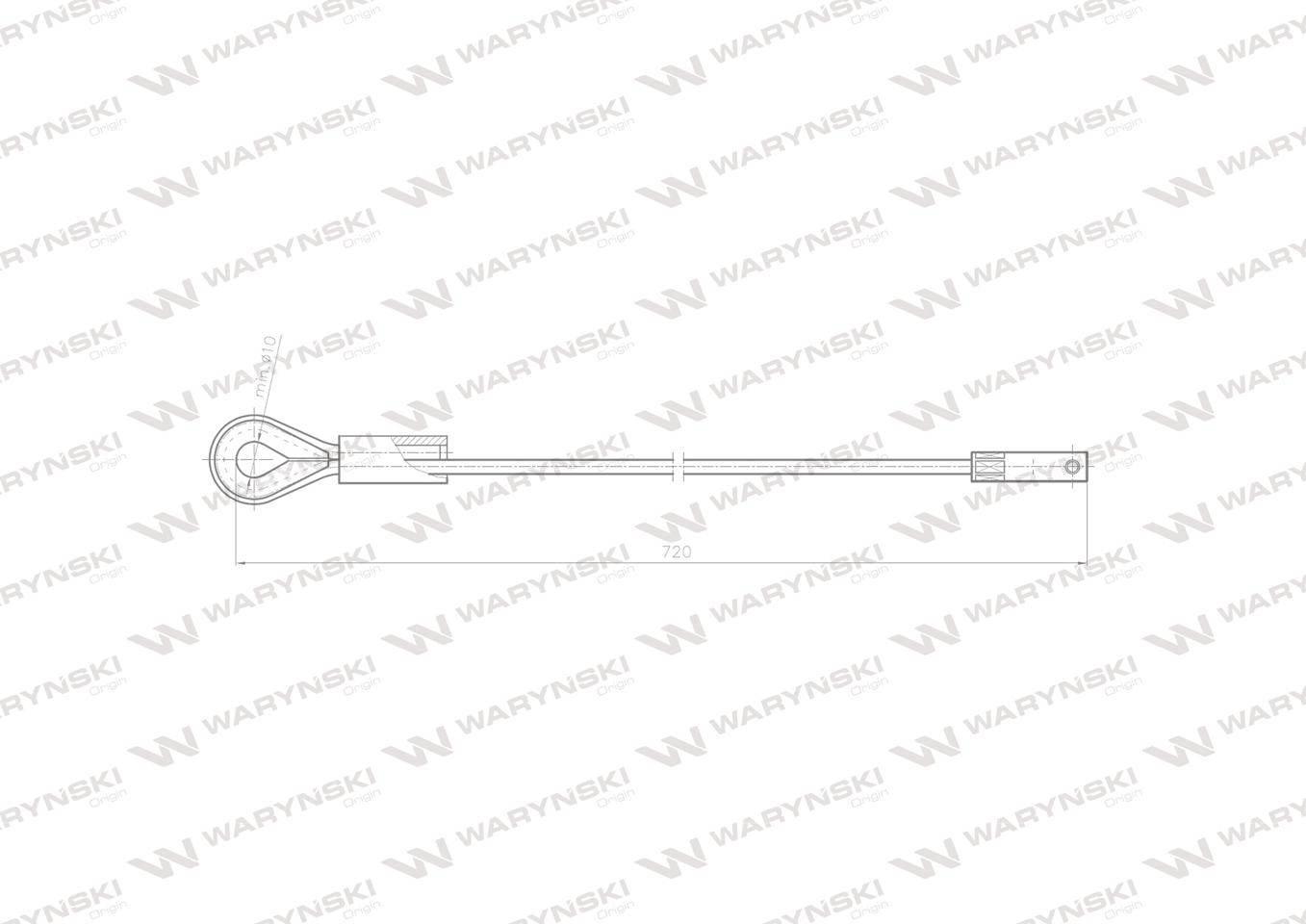 Linka - Ogranicznik drzwi L-720mm 80368020 ZETOR Waryński W-L09885401 - zdjęcie 3