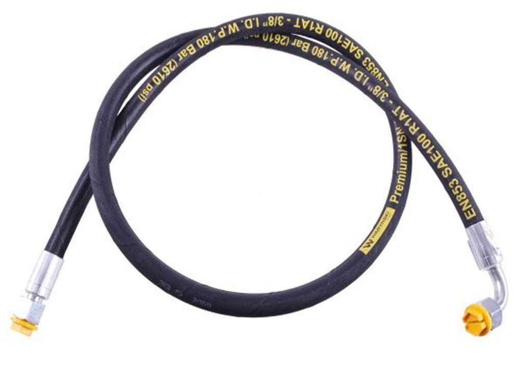 Przewód hydrauliczny 180 bar gwint M18x1.5 prosta/90 stopni L-1250mm DN10-1