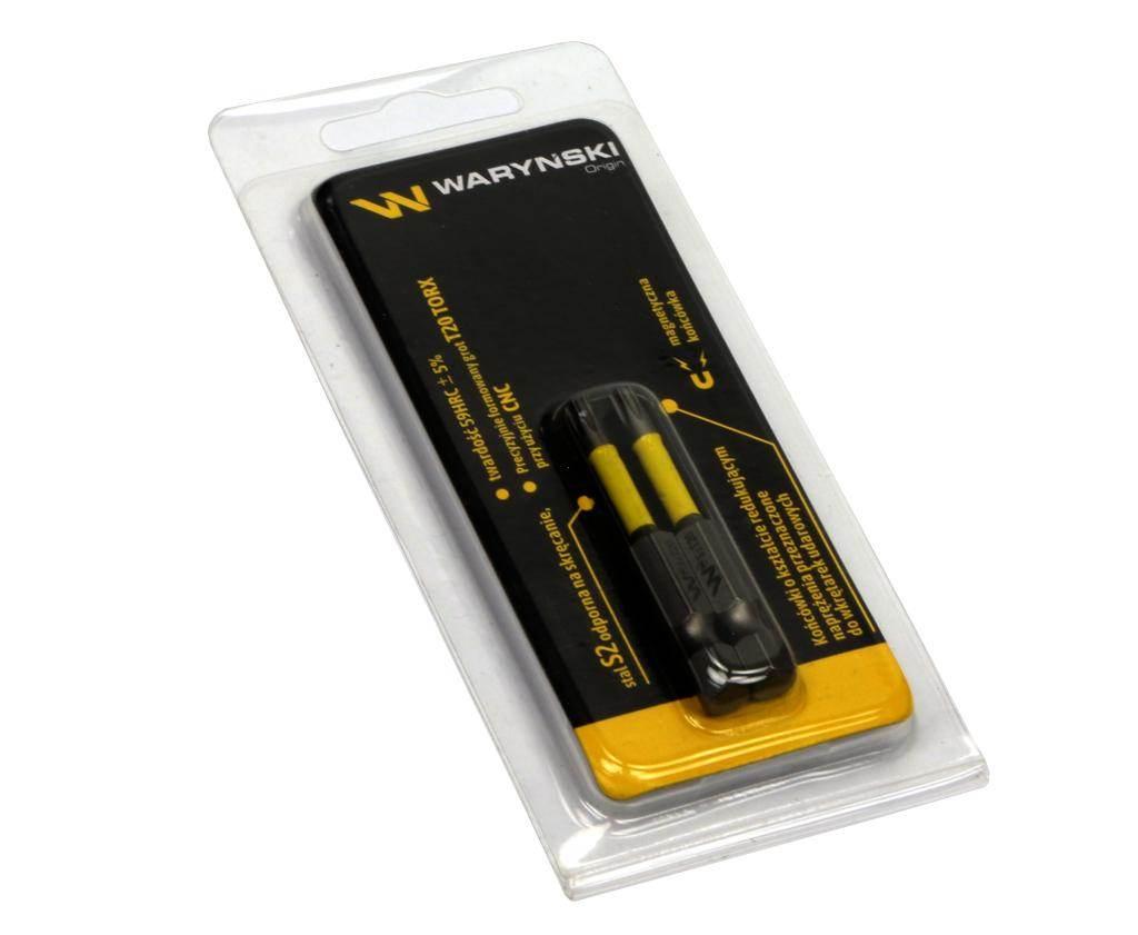 Końcówki wkretakowe udarowe bity T20 50mm 2 szt w op Waryński WMA129