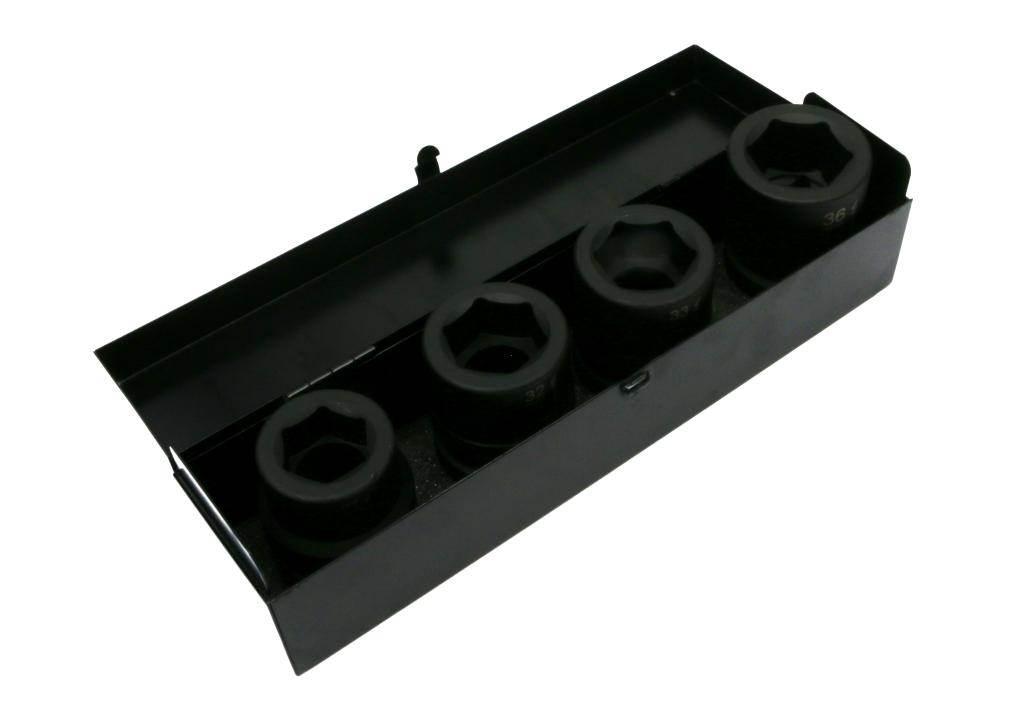 Zestaw nasadek udarowych 1" 4 cz. 27. 32. 33. 36 mm ze stali CrMo DIN 3129 - zdjęcie 3