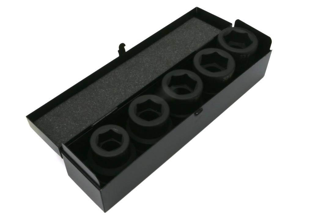 Zestaw nasadek udarowych 1" 5 cz. 24. 27. 30. 32. 33 mm ze stali CrMo DIN 3 - zdjęcie 3