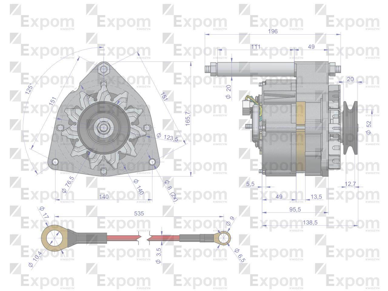 Alternator kompletny C-330 EXPOM KWIDZYN eu EX-230000EX - zdjęcie 9