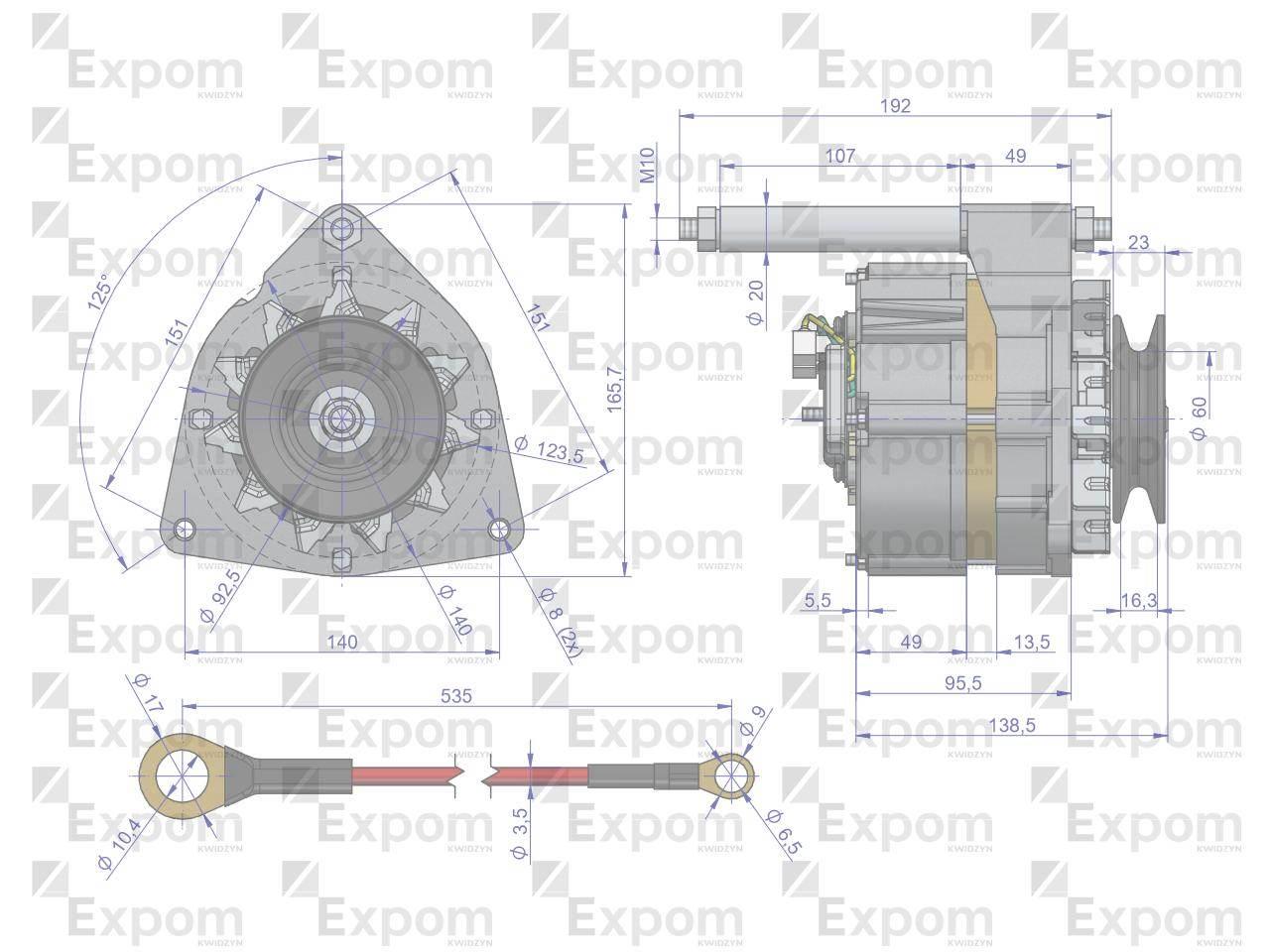 Alternator kompletny C-360 EXPOM EXPOM KWIDZYN eu EX-260000EX - zdjęcie 5
