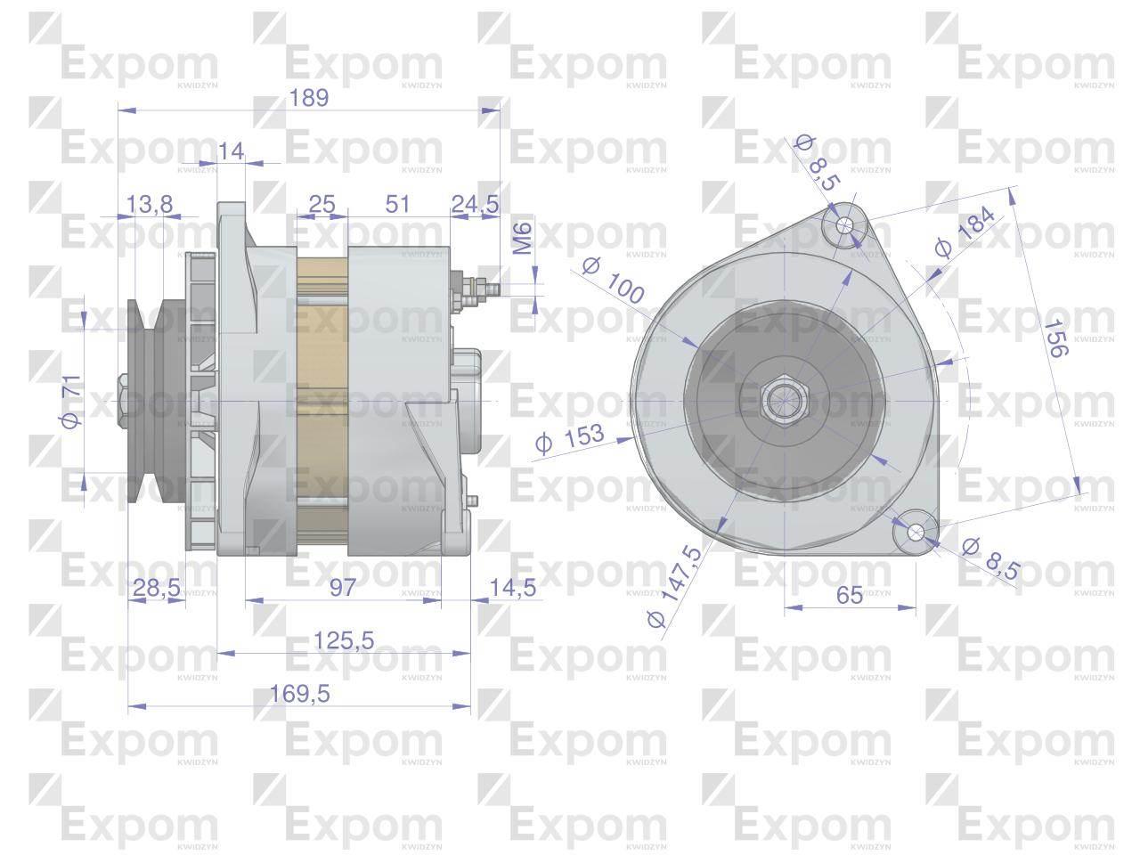 Alternator A120E 400257ER. 3660200 28V 40A Bizon EXPOM KWIDZYN eu - zdjęcie 5