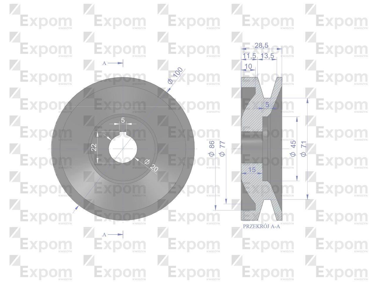 Koło pasowe alternatora EX257000 A120 Bizon EXPOM KWIDZYN eu EX-255209EX - zdjęcie 2