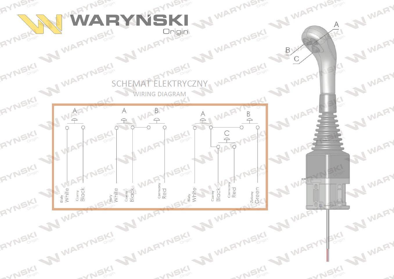 Joystick pod linki zakończone kulką z 1 przełącznikiem (z przyciskiem na ku - zdjęcie 5