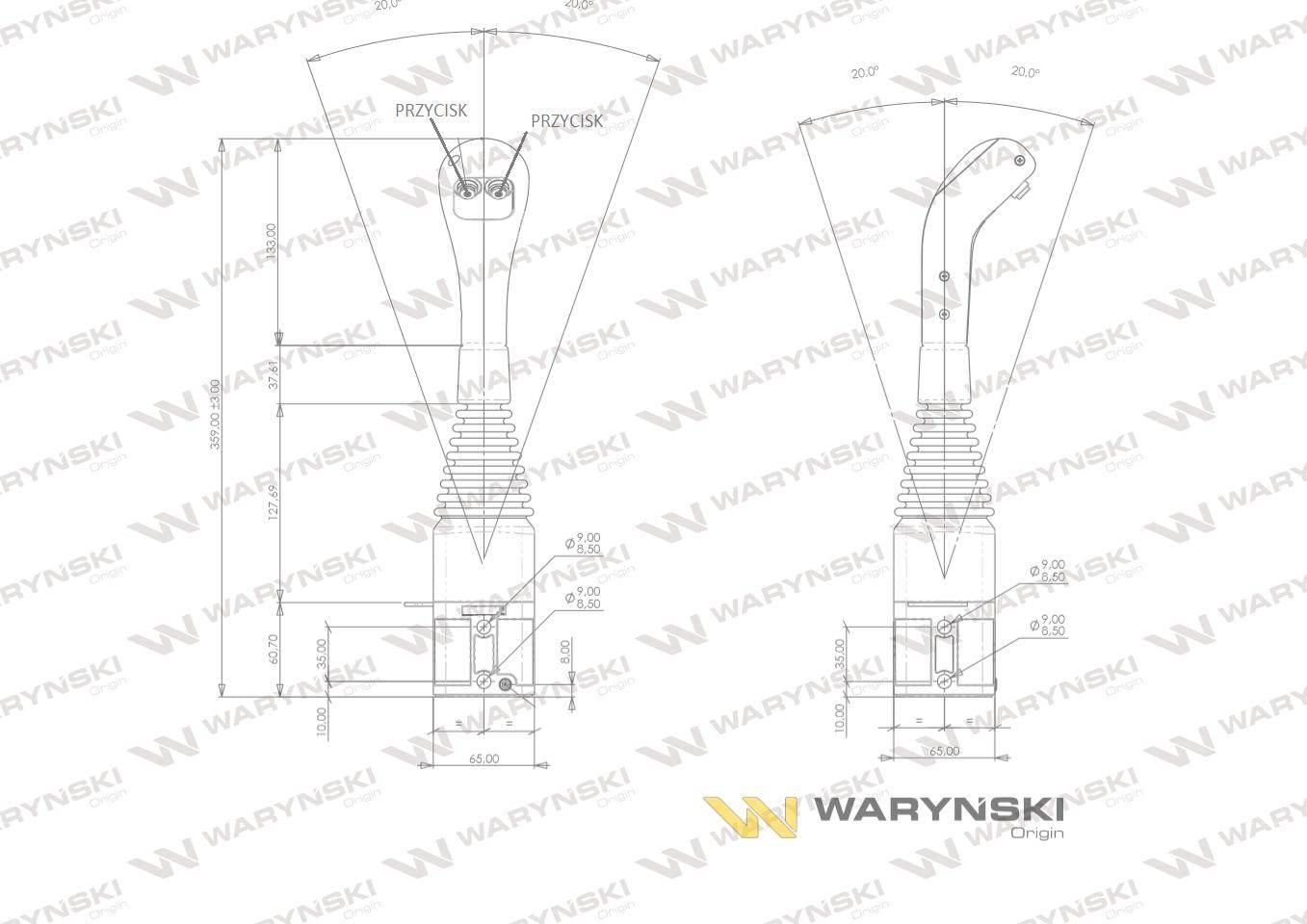Joystick pod linki zakończone kulką z 2 przełącznikami (z 2 przyciskami na - zdjęcie 3