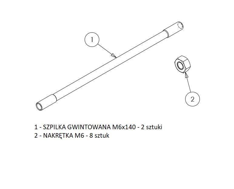 Zestaw szpilek do połączenia 3 dźwigni 3047 (JOY-DZ3047) sterowania rozdzie - zdjęcie 2