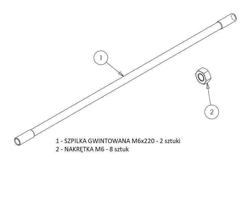 Zestaw szpilek do połączenia 5 dźwigni 3047 (JOY-DZ3047) sterowania rozdzie - zdjęcie 2