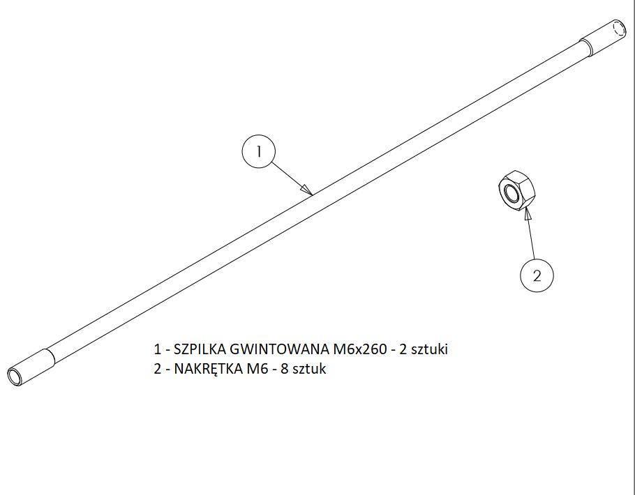 Zestaw szpilek do połączenia 6 dźwigni 3047 (JOY-DZ3047) sterowania rozdzie - zdjęcie 2