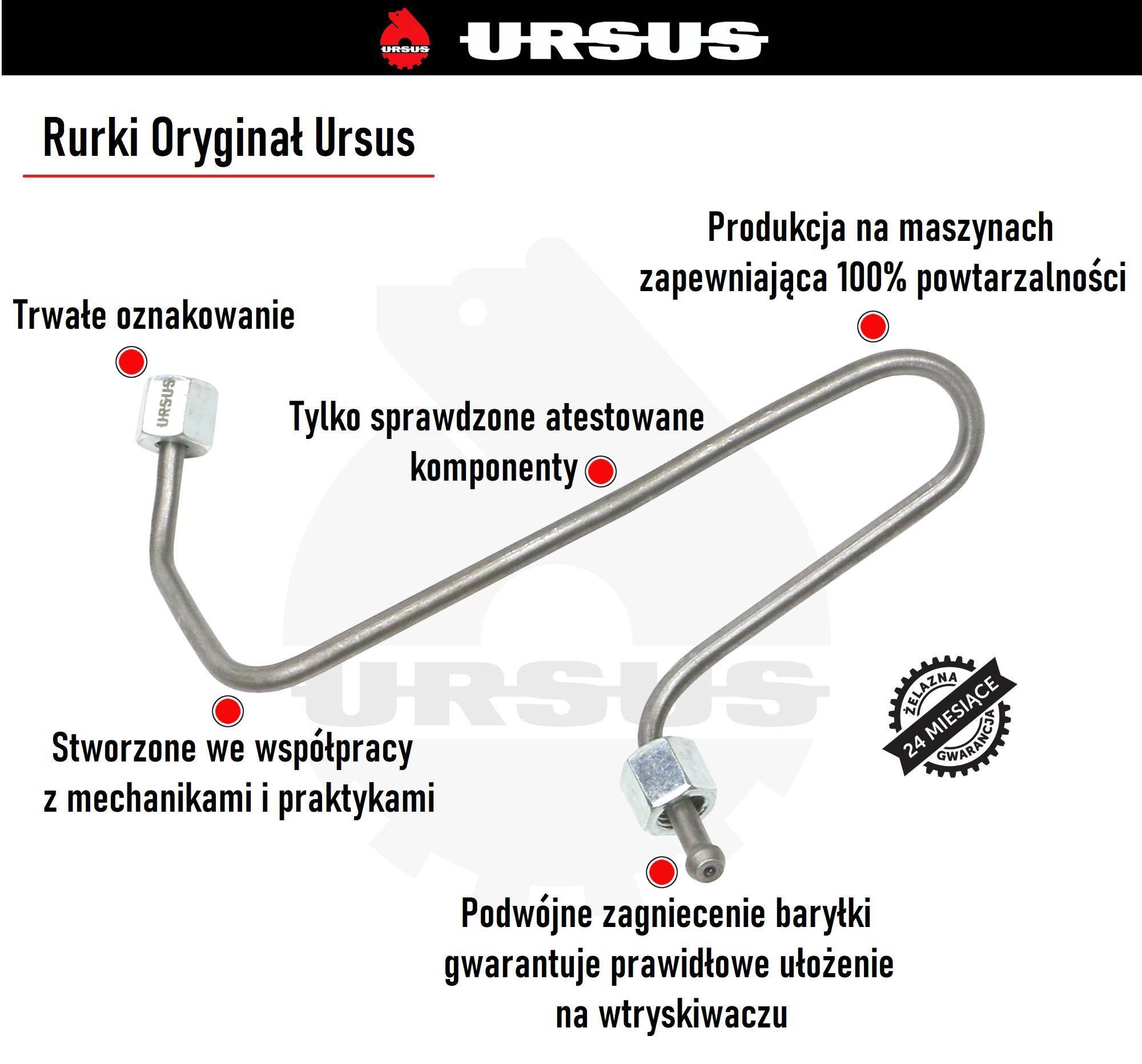 Przewód wtryskowy IV Forterra Zetor ORYGINAŁ URSUS 13009054U - zdjęcie 2
