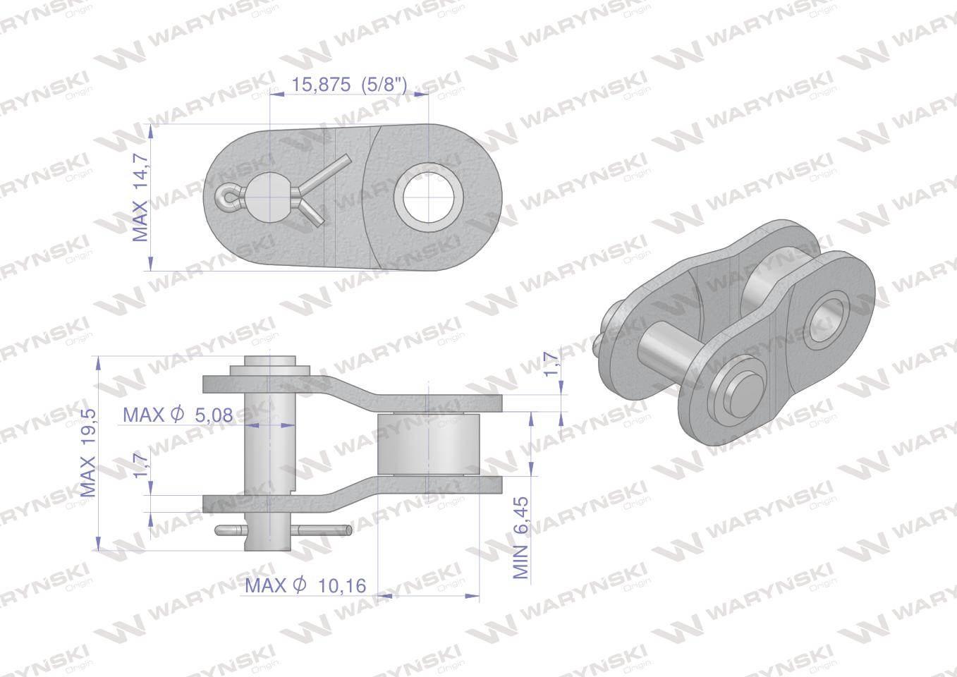Półogniwo łańcucha 10BF20 zastosowanie Claas 670252. 670252.0. 0006702520 W - zdjęcie 2