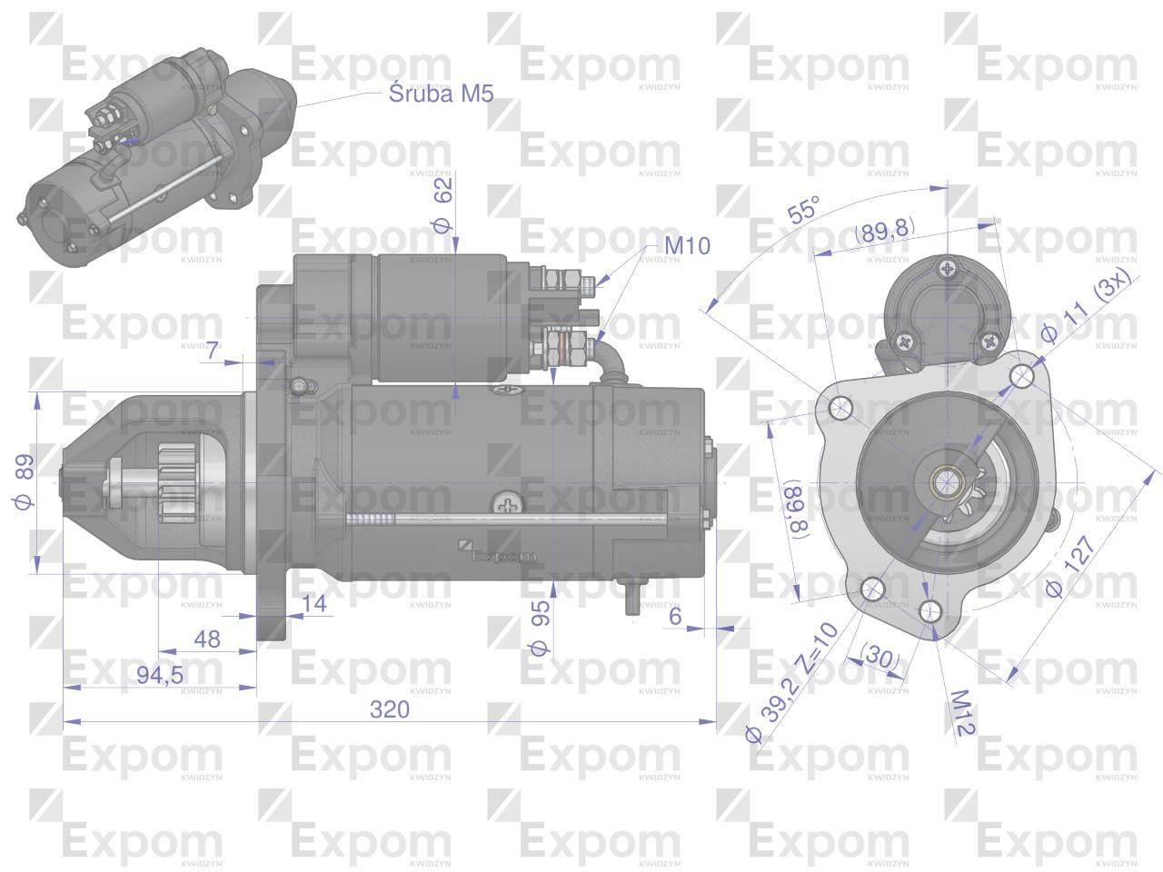 Rozrusznik 12V RENAULT Typ Iskra MS110 EXPOM eu MS110EX - zdjęcie 3
