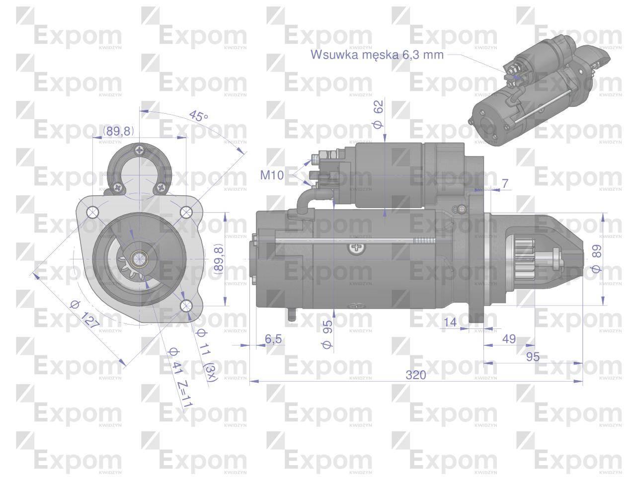 Rozrusznik AZF4369 Case Nowy Typ EXPOM KWIDZYN eu MS175EX - zdjęcie 5
