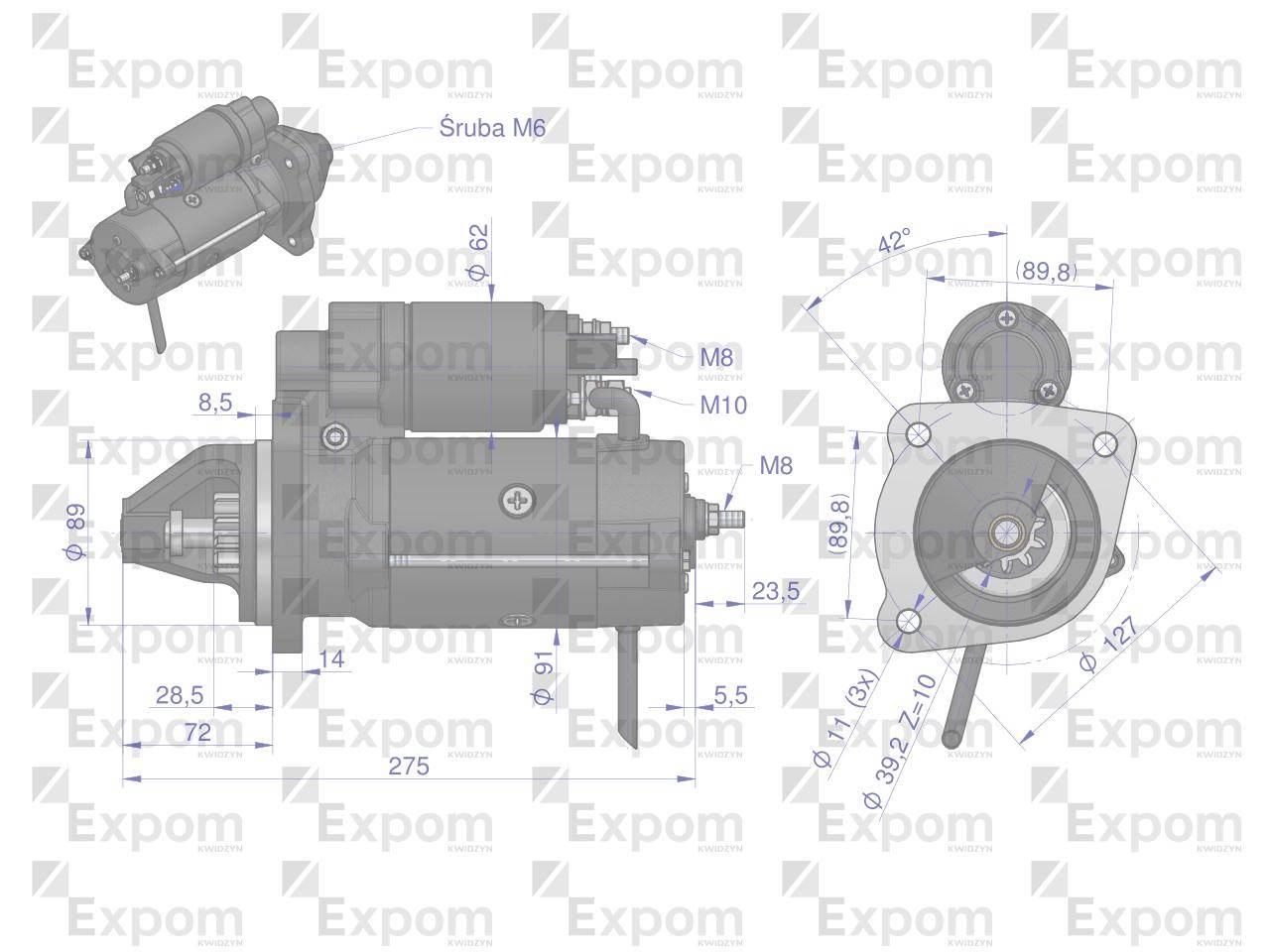 Rozrusznik AZE4173 Nowy Typ EXPOM KWIDZYN eu MS399EX - zdjęcie 6