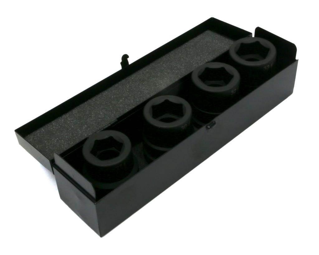 Zestaw nasadek udarowych 1" 4 cz. 27. 30. 32. 33 mm ze stali CrMo DIN 3129 - zdjęcie 3