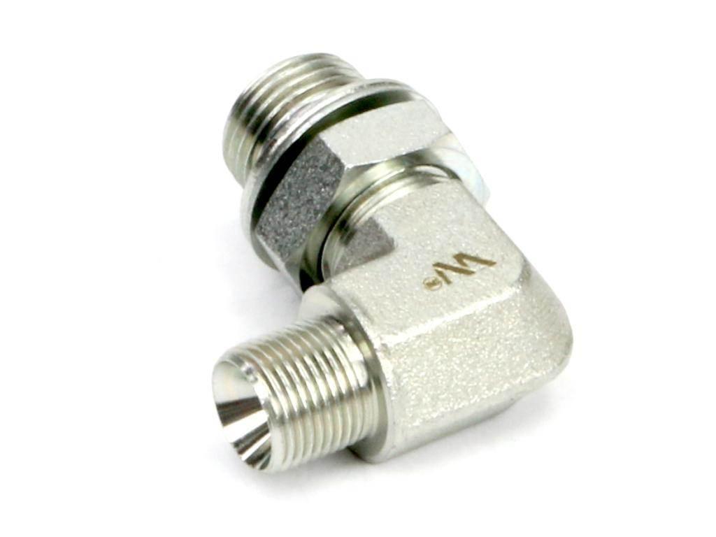 Kolanko hydrauliczne nastawne calowe BB 3/8" x 1/2" BSP z regulacją Waryńsk - zdjęcie 3