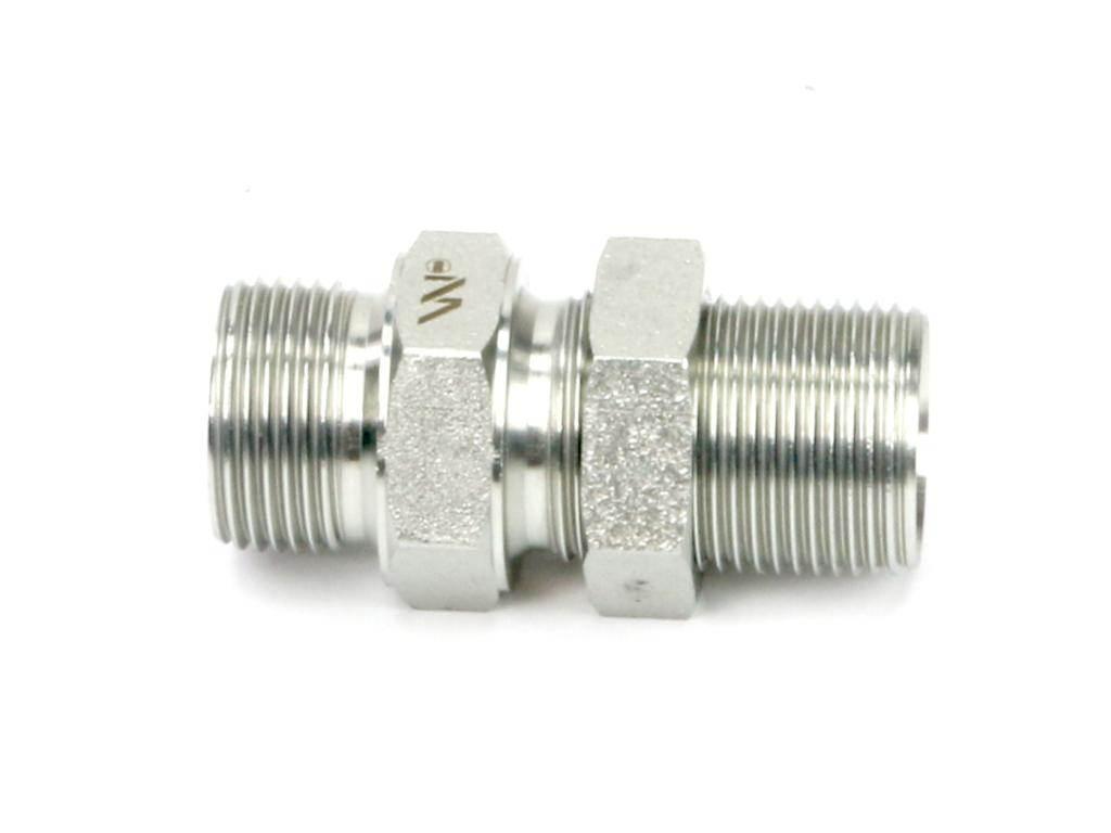 Złączka hydrauliczna calowa grodziowa BB 1/2" BSP z przeciwnakrętką (XSV) W - zdjęcie 4