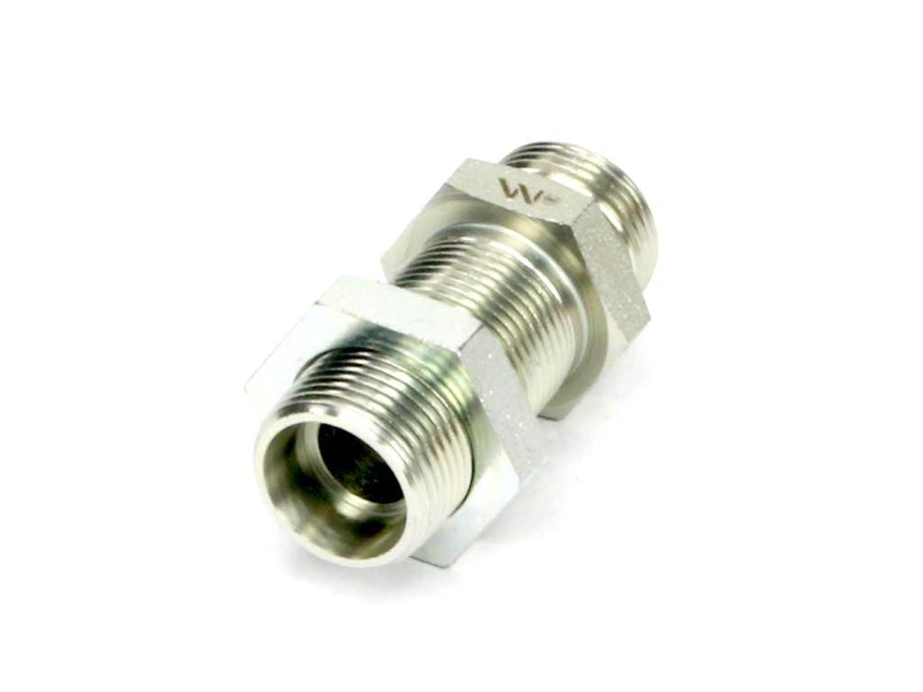 Złączka hydrauliczna metryczna grodziowa BB M16x1.5 10L z przeciwnakrętką ( - zdjęcie 2