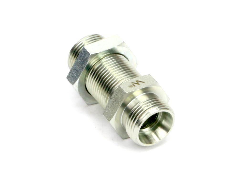 Złączka hydrauliczna metryczna grodziowa BB M22x1.5 15L z przeciwnakrętką ( - zdjęcie 3
