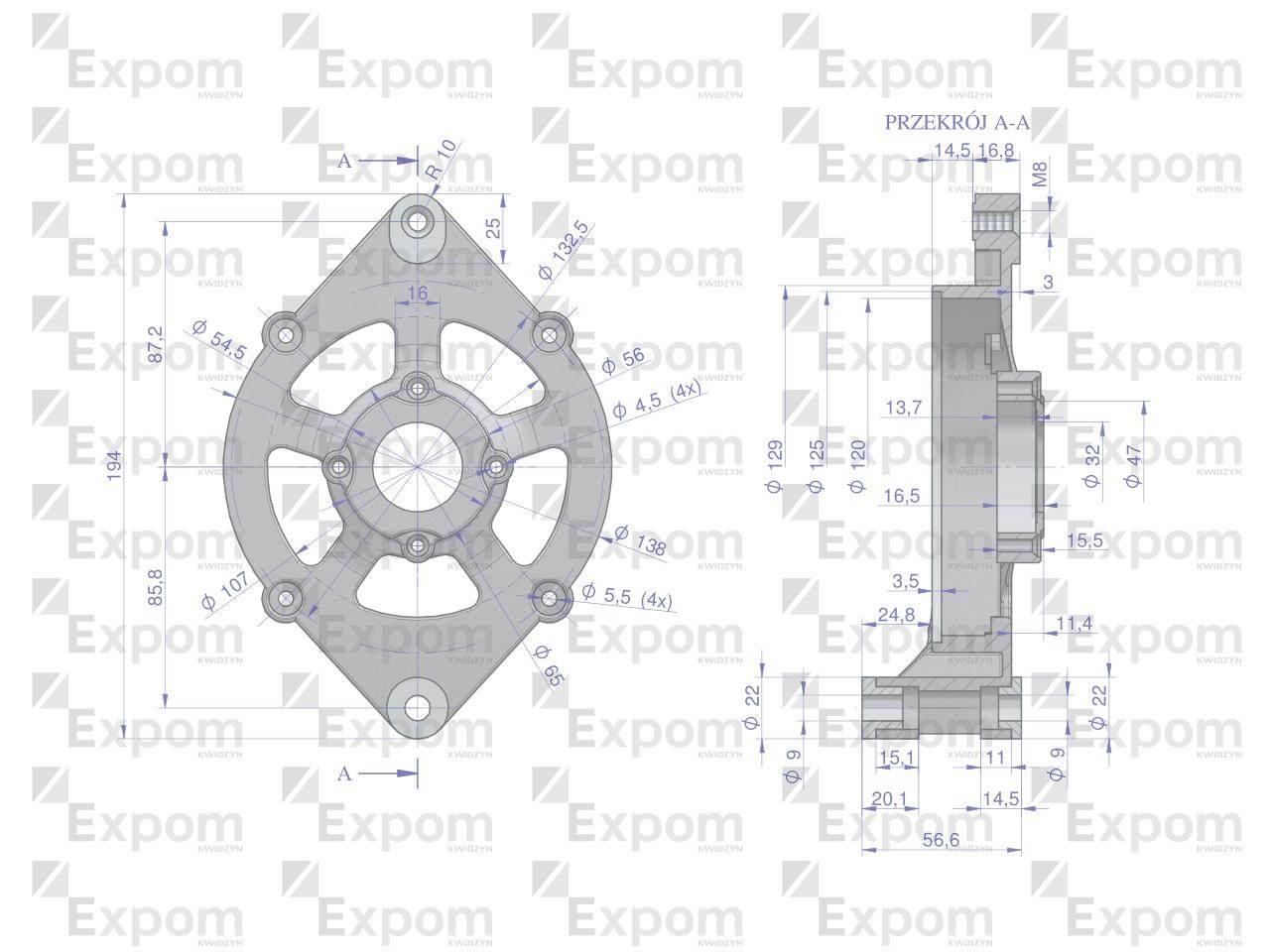 Pokrywa przednia alternatora 0120484017EX Nowy Typ EXPOM KWIDZYN eu - zdjęcie 2