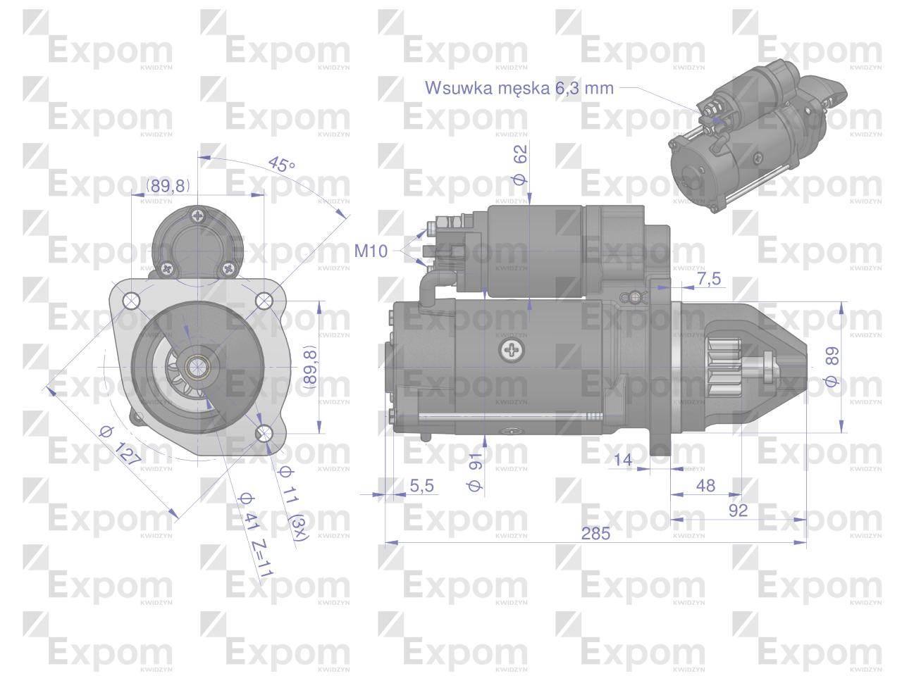 Rozrusznik typ Iskra AZE4230 EXPOM KWIDZYN eu MS235EX - zdjęcie 5