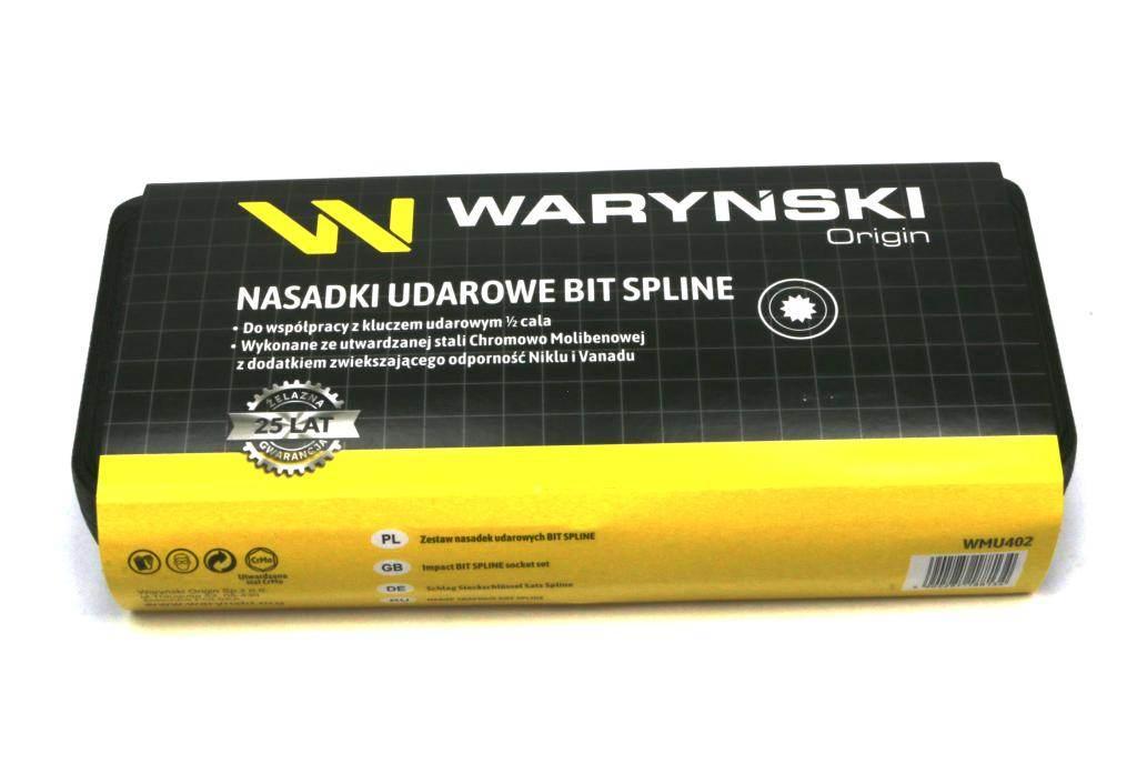 Zestaw nasadek udarowych 1/2 typu SPLINE 9 el Waryński WMU402 - zdjęcie 5