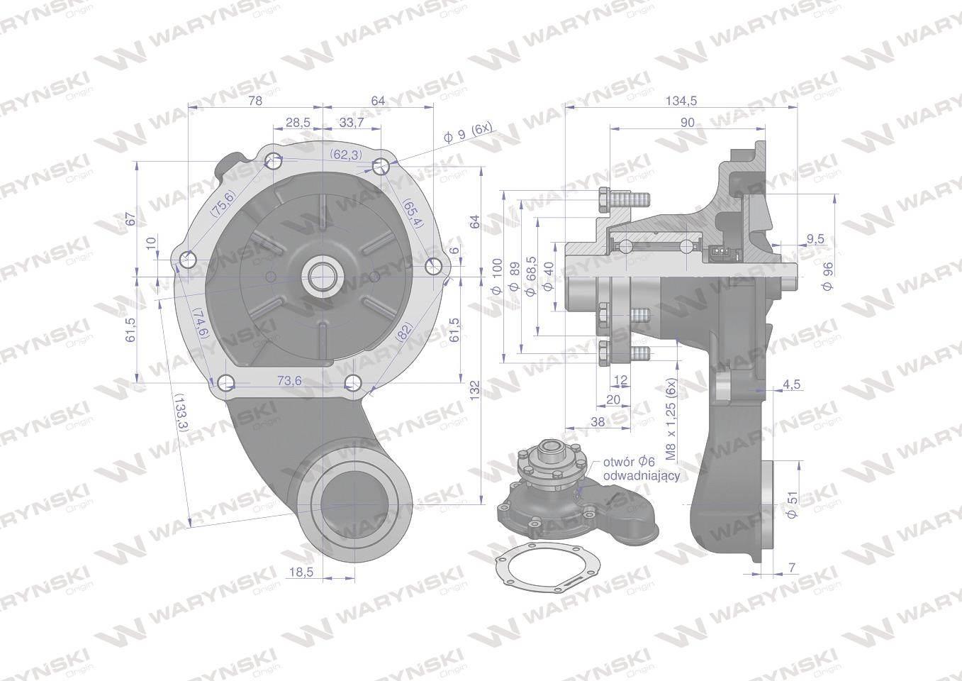Pompa wody Bizon SW400 WARYŃSKI PLA0450W - zdjęcie 4