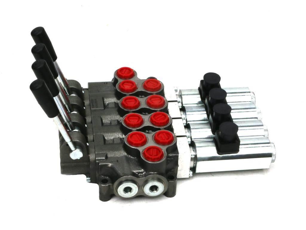 Rozdzielacz hydrauliczny (50 l/m) 4 sekc.ster. Ręczno elektryczne 24 DC - zdjęcie 2