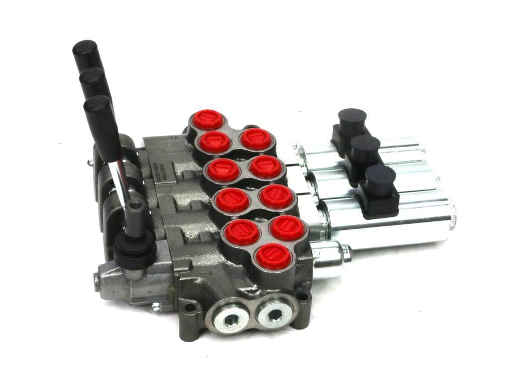Rozdzielacz hydrauliczny (50 l/m) 4 sekc. 3 sekcje ster. Ręczno elektryczne - zdjęcie 2