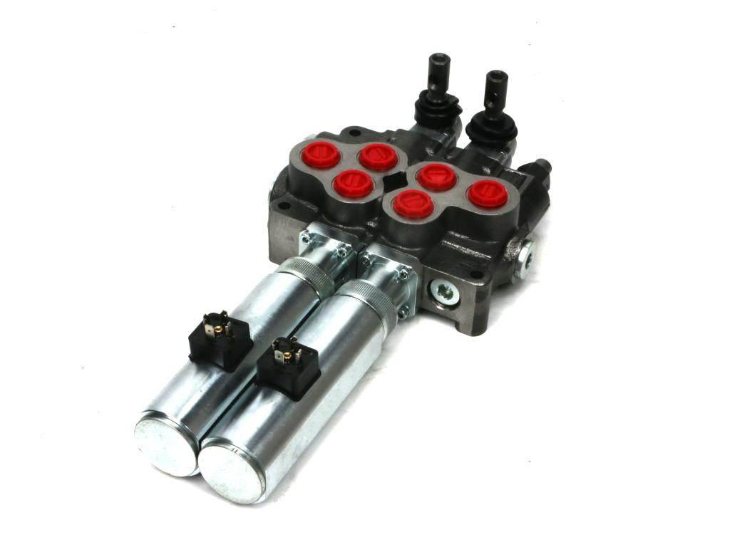 Rozdzielacz hydrauliczny (80 l/m) 2 sekc. ster. ręczno elektryczne 24 VDC - zdjęcie 2