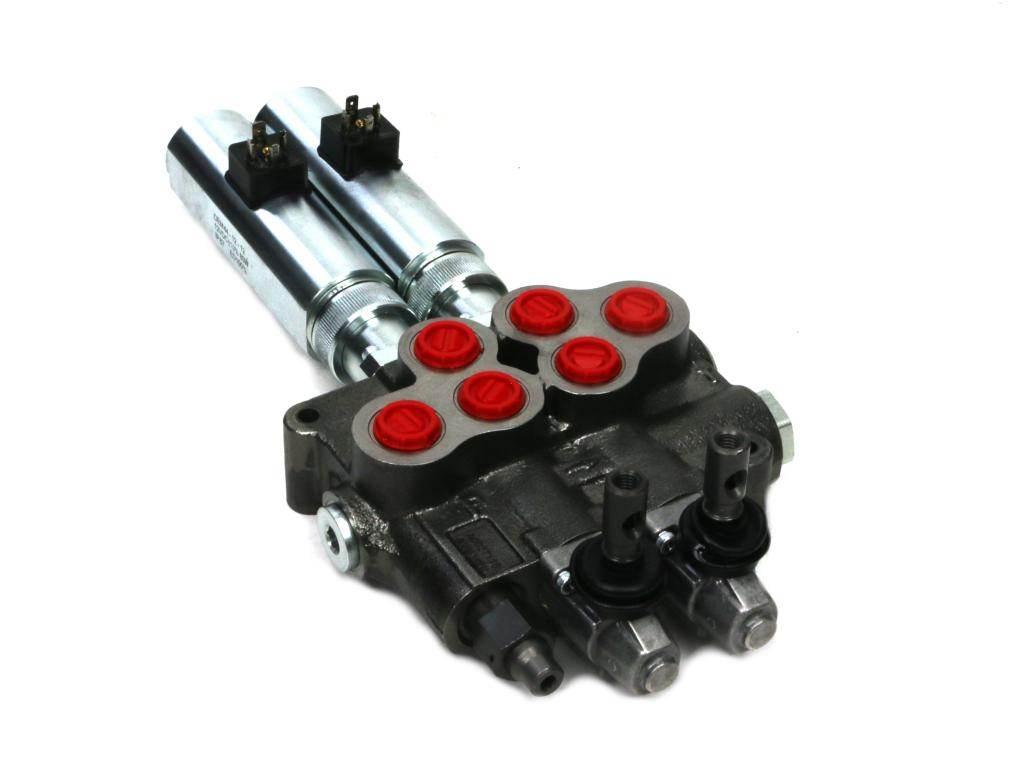 Rozdzielacz hydrauliczny (80 l/m) 2 sekc. ster. ręczno elektryczne 24 VDC - zdjęcie 4